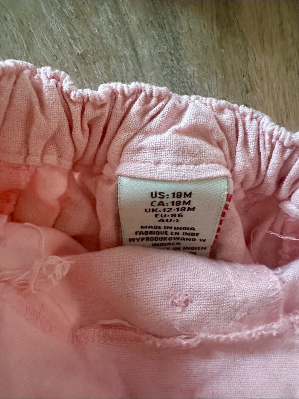 Joie Baby Girls Pink Linen Blend Embroidered Ruffle Set 18M - Picture 8 of 8